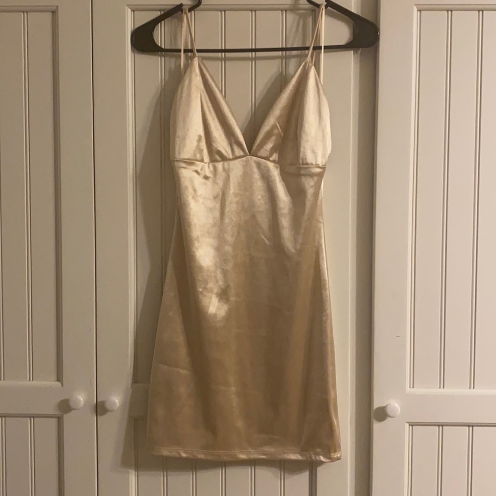 Champagne mini dress